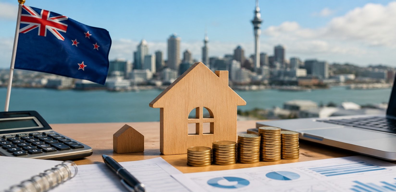 Homeowner reviewing bridging finance interest, fees and exit strategy documents in New Zealand