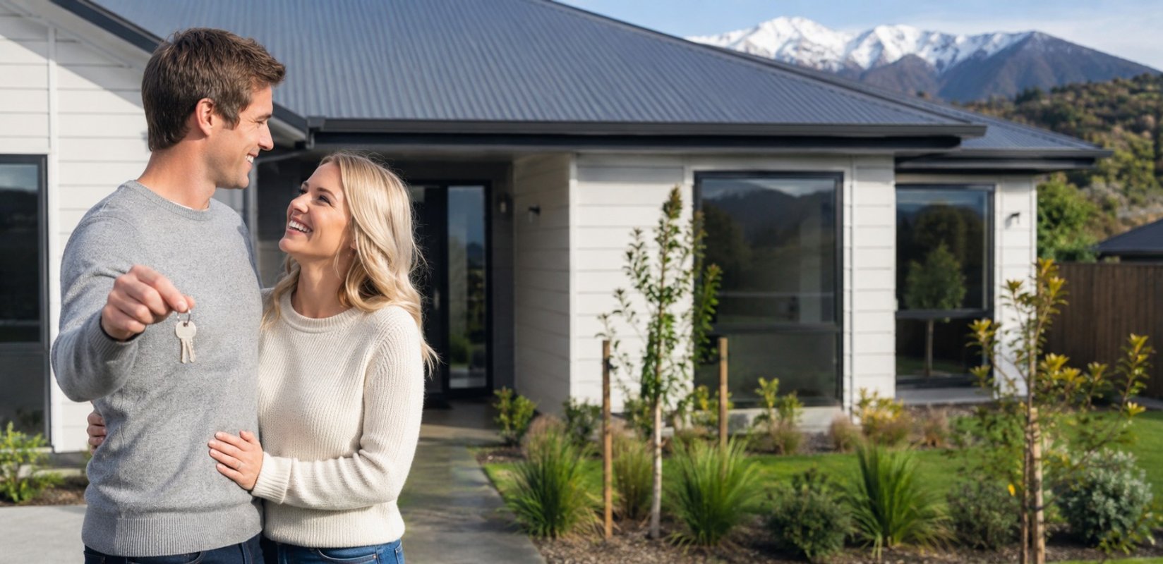 First home buyers reviewing mortgage options with an adviser in New Zealand