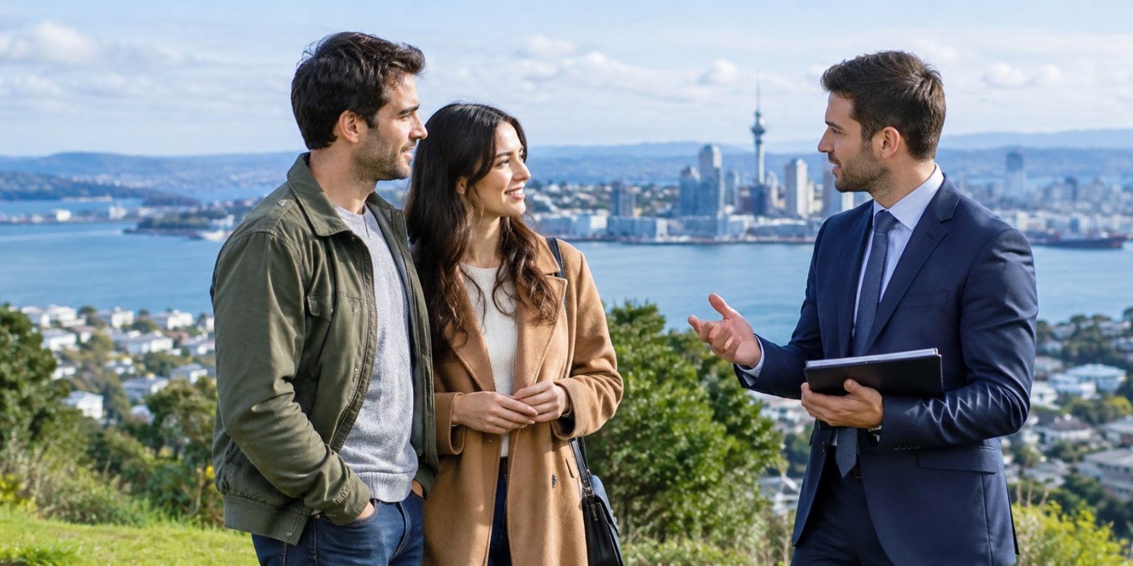 Property investor meeting with a mortgage broker to discuss investment lending in New Zealand