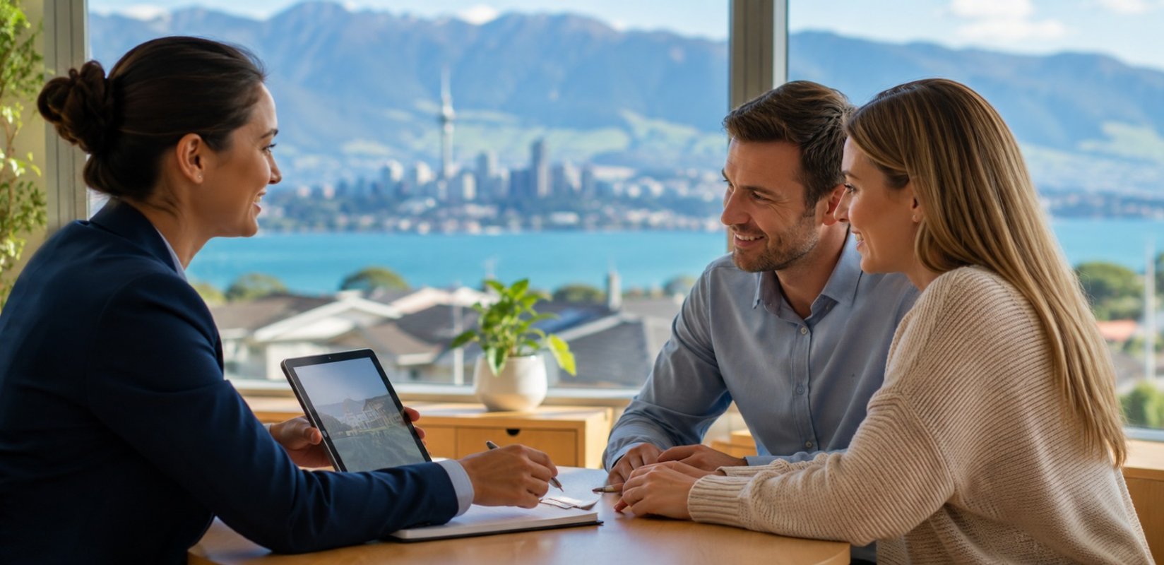 Person meeting with a mortgage broker to discuss home loan options in New Zealand