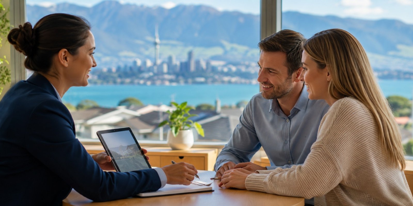 Person meeting with a mortgage broker to discuss home loan options in New Zealand