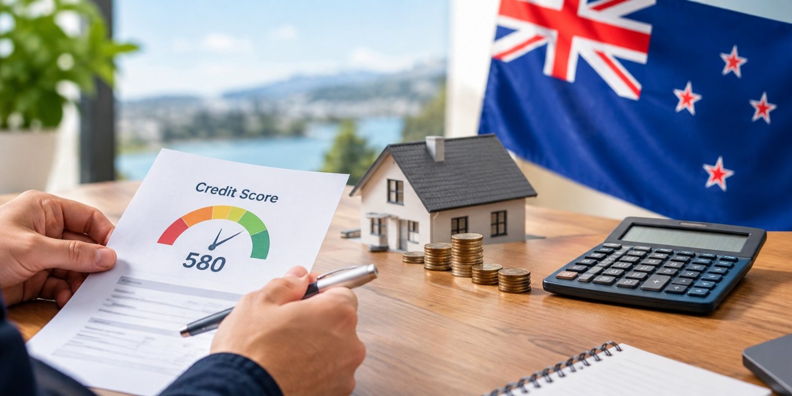 Couple reviewing mortgage refinancing paperwork with a broker in New Zealand