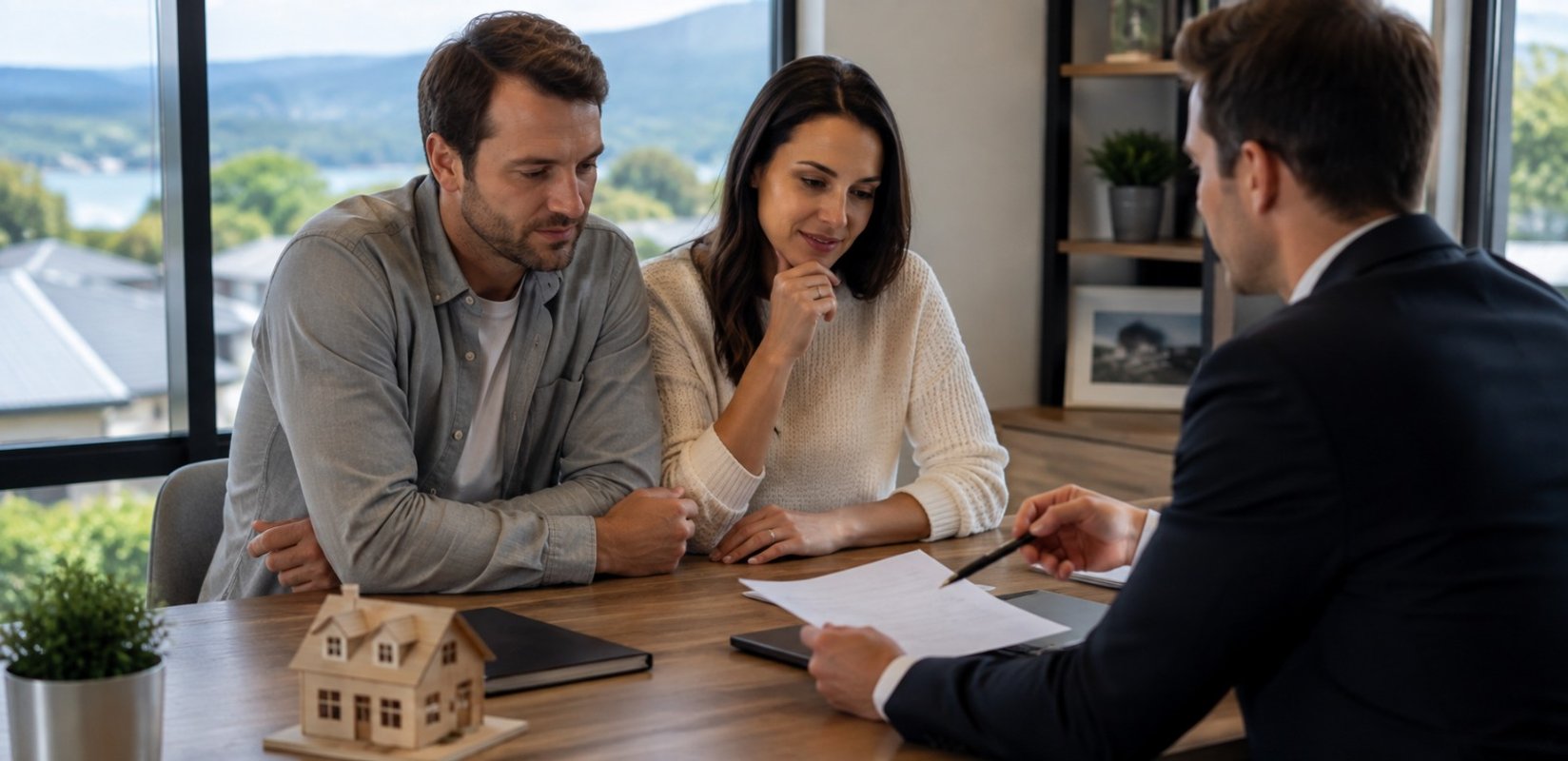 Homeowner discussing non-bank mortgage options with an adviser in New Zealand