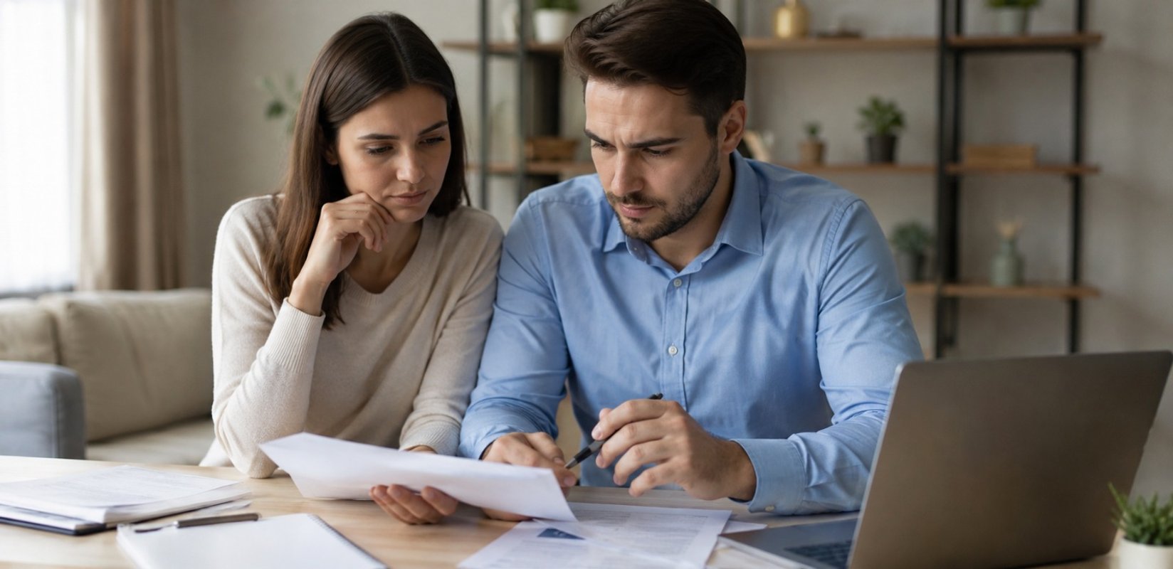 Person using an online mortgage calculator on a laptop before meeting a mortgage broker