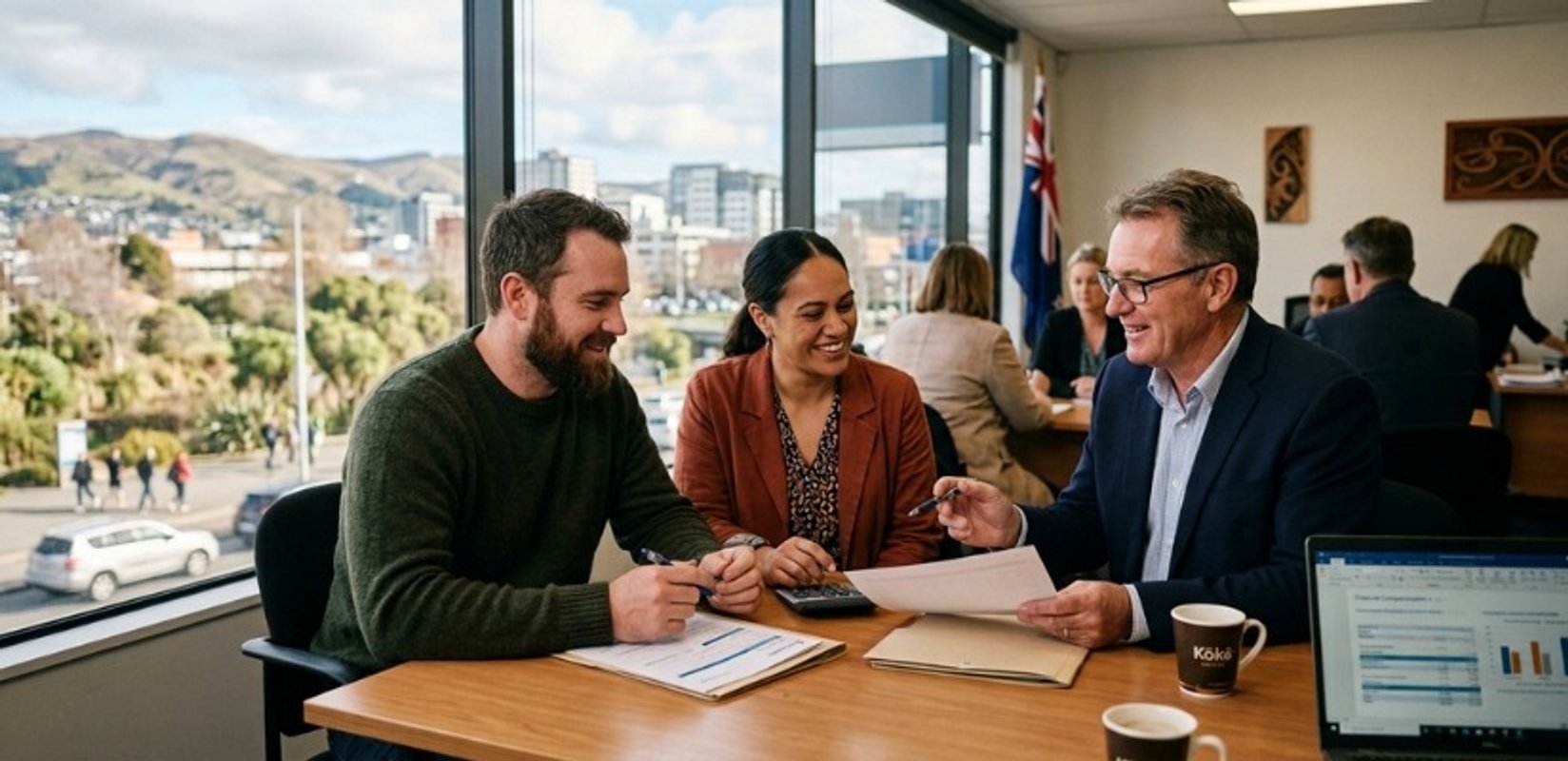Homebuyer comparing mortgage broker and bank loan pre-approval options